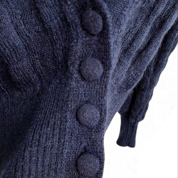 See By Chloe Womens‎ Size XS Mohair Wool Blend Blue Cardigan V Neck - Picture 4 of 9